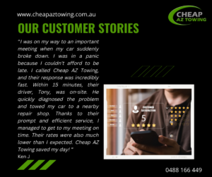 Another 5 star rating from our Customer | Towing Gold Coast | Cheap AZ Towing